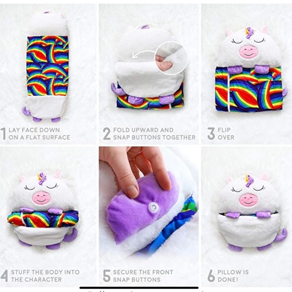 Unicorn Sleeping Bag with pillow. - Picture 3 of 3